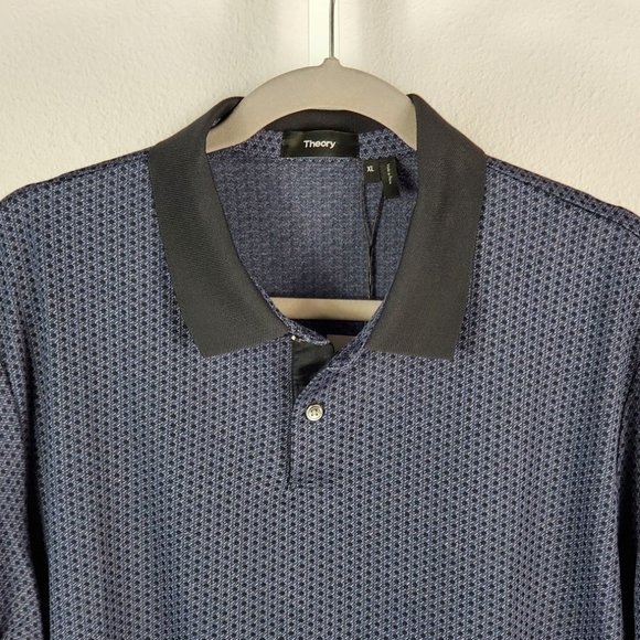 NWT-THEORY polo shirt blue Various Sz - Picture 6 of 7